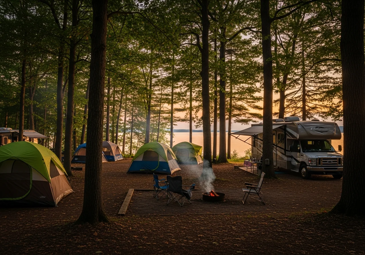 Camp in Big Bay State Park