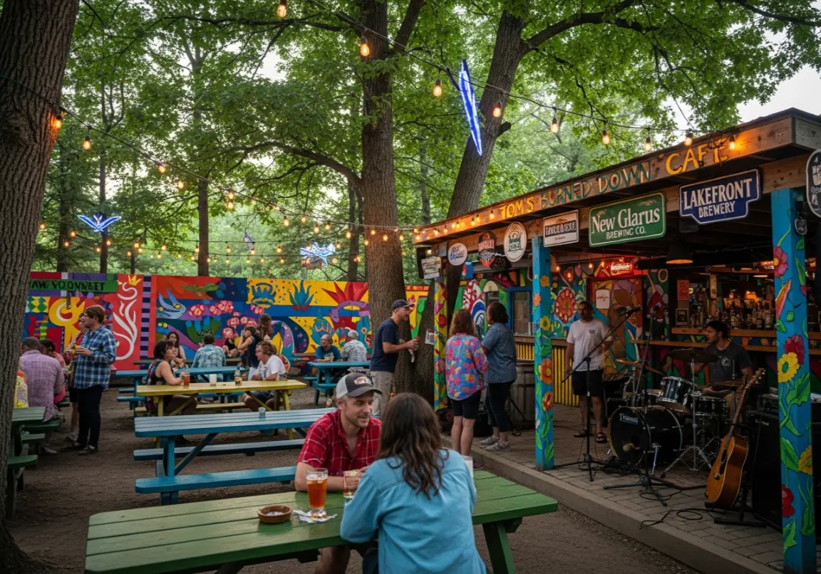 Grab a Drink at Tom's Burned Down Cafe Madeline Island Itinerary