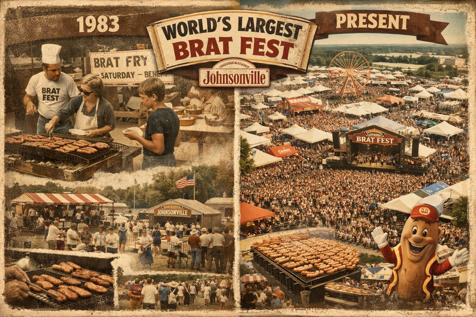 Background of the World's Largest Brat Fest 