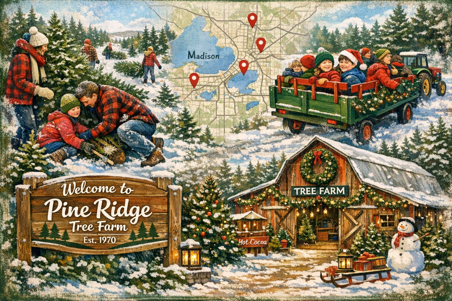 Festive Christmas Tree Farms Near Madison, WI