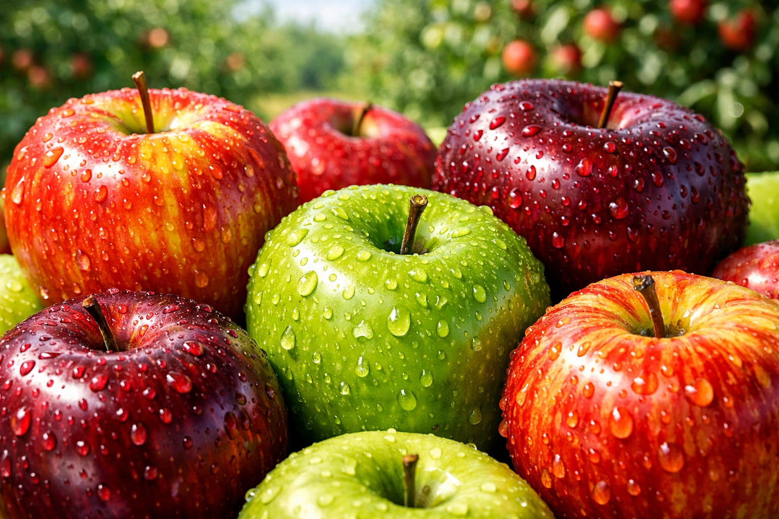 Different apple varieties available for picking at apple picking farms near Madison WI orchards