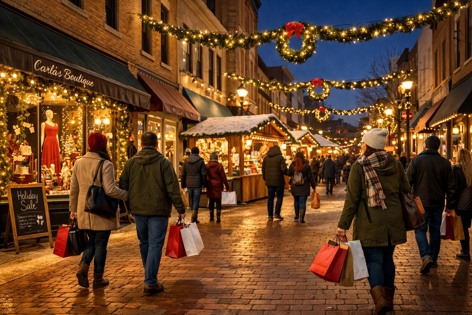 Local Holiday Shopping in Downtown Janesville