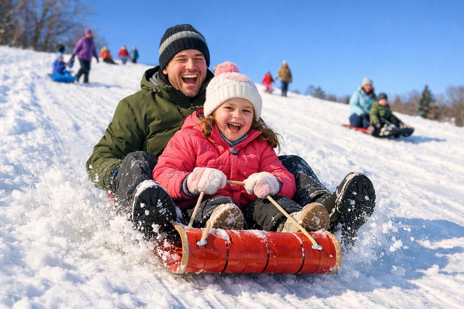 7. Sledding