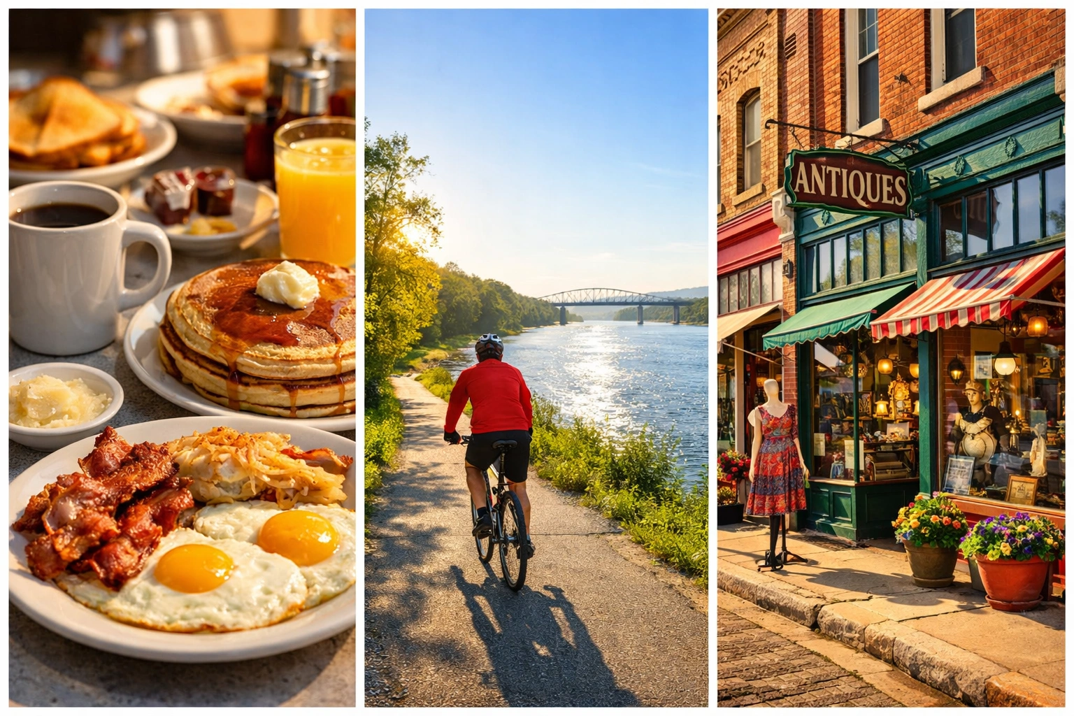 Day 2: A Classic Breakfast, The Great River Trail, and Local Shopping