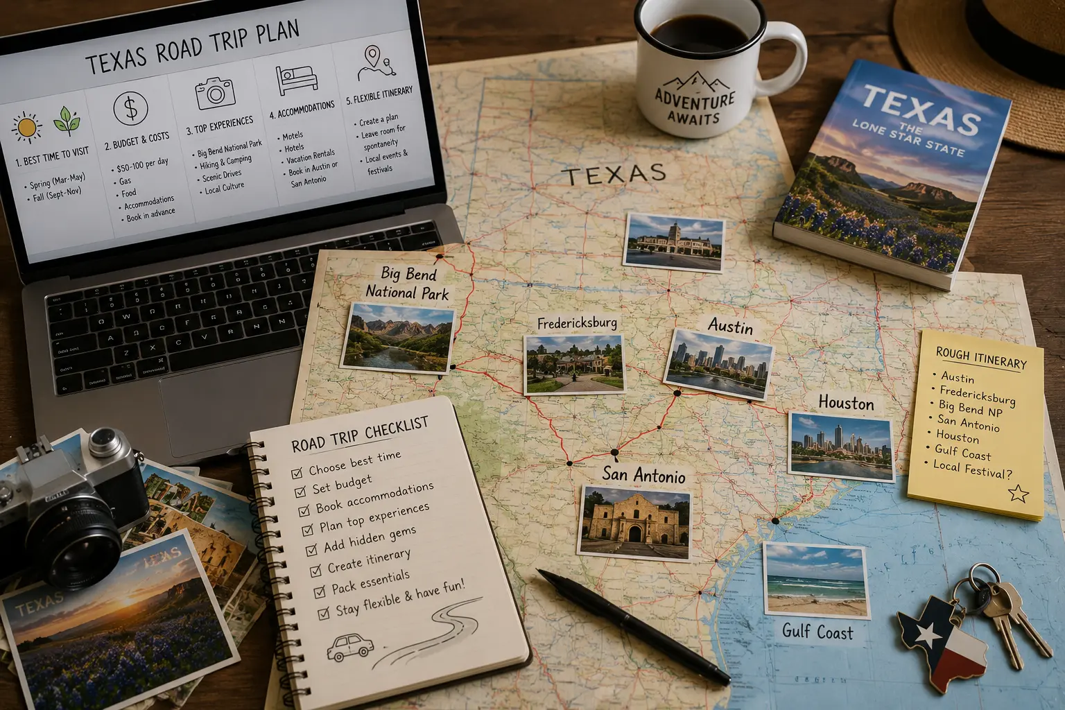 Guide Texas road trip routes