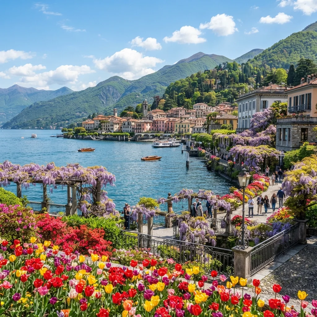 Visiting Lake Como in Spring for Blooming Flowers
