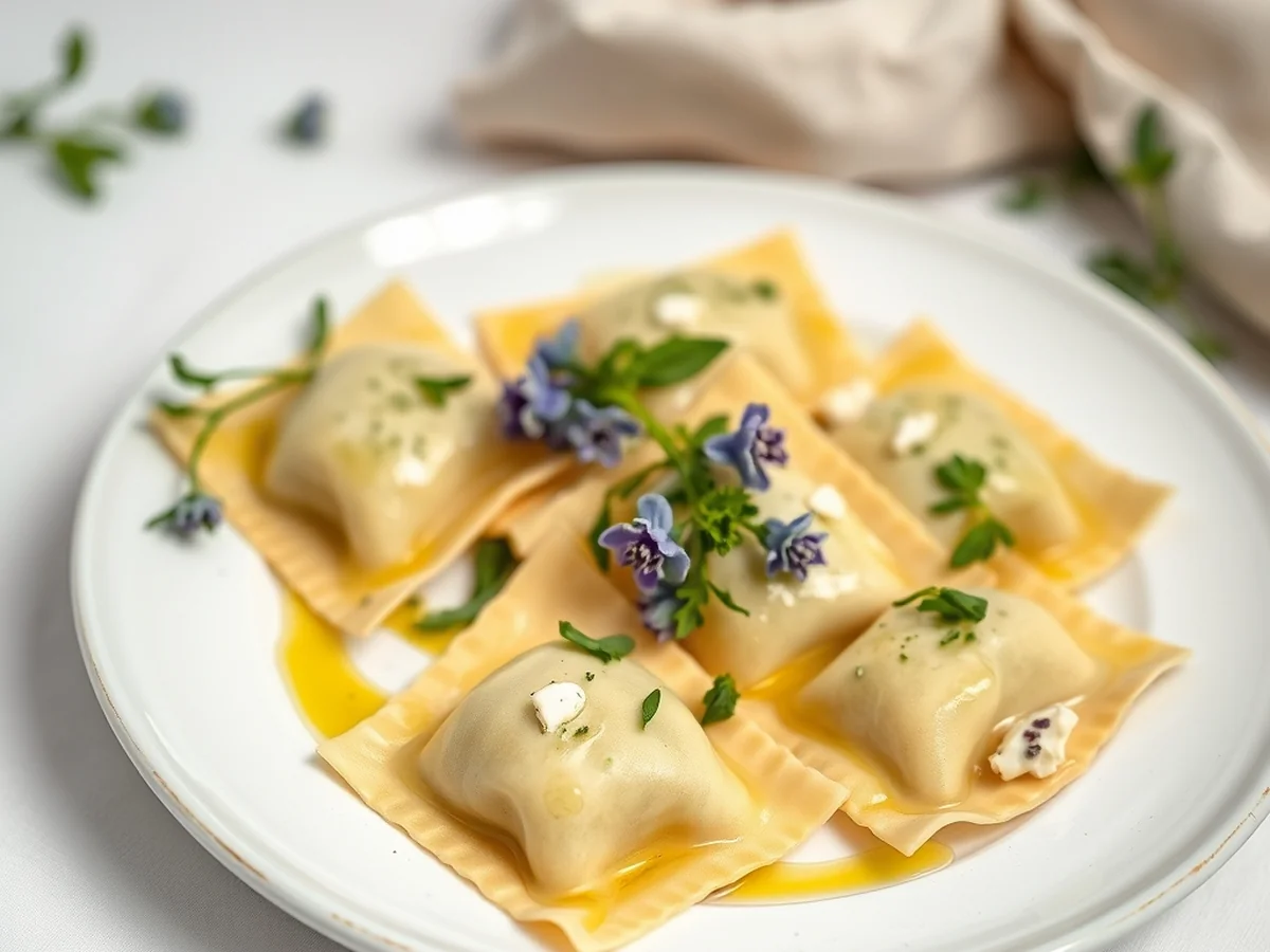 Homemade Herb Ravioli - best food in menton