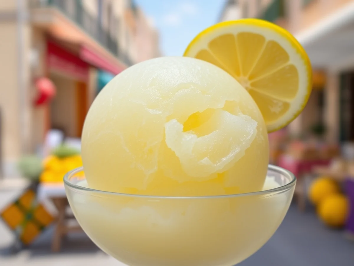Lemon Sorbet Scoop - best food in menton