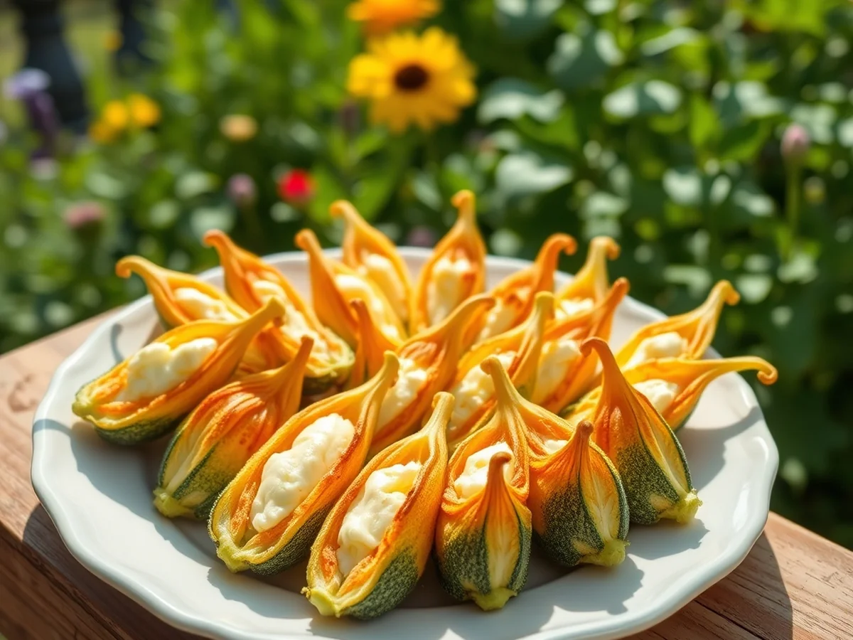 Stuffed Zucchini Flowers - best food in menton