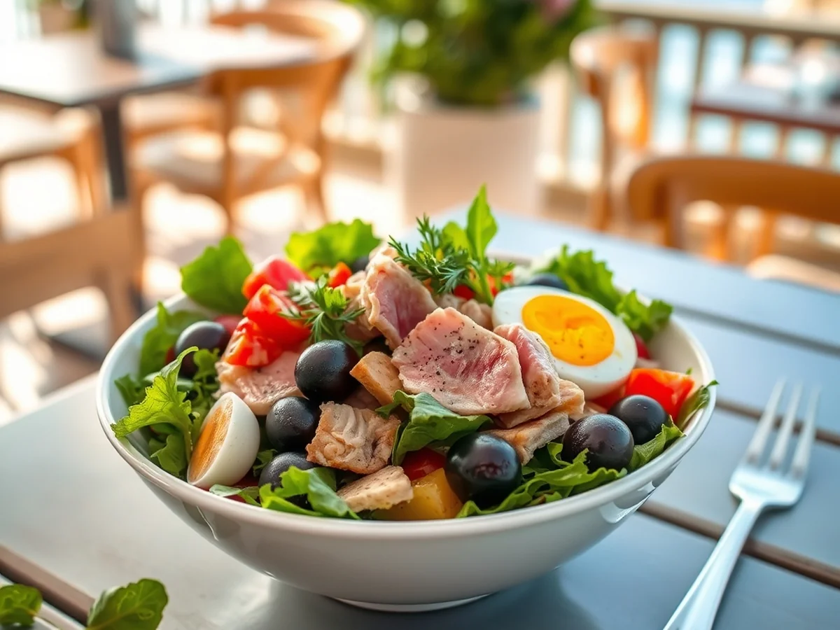Traditional Niçoise Salad - best food in menton