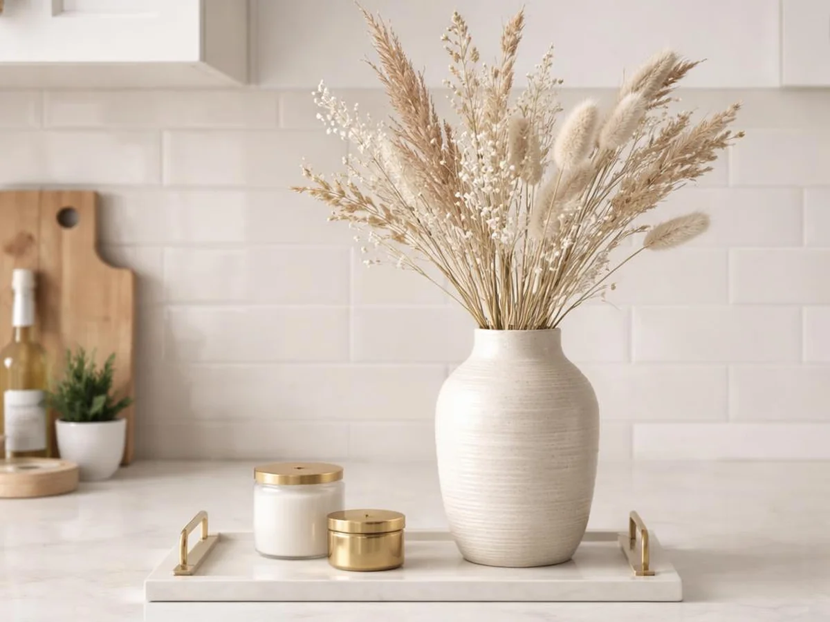 Ceramic Vase Accent - kitchen counter styling ideas