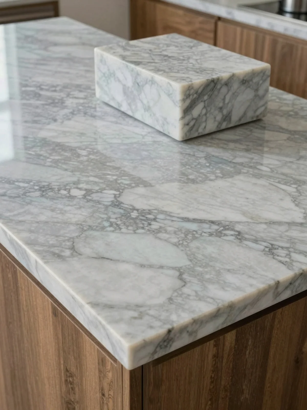 Marble Accent - kitchen counter styling ideas