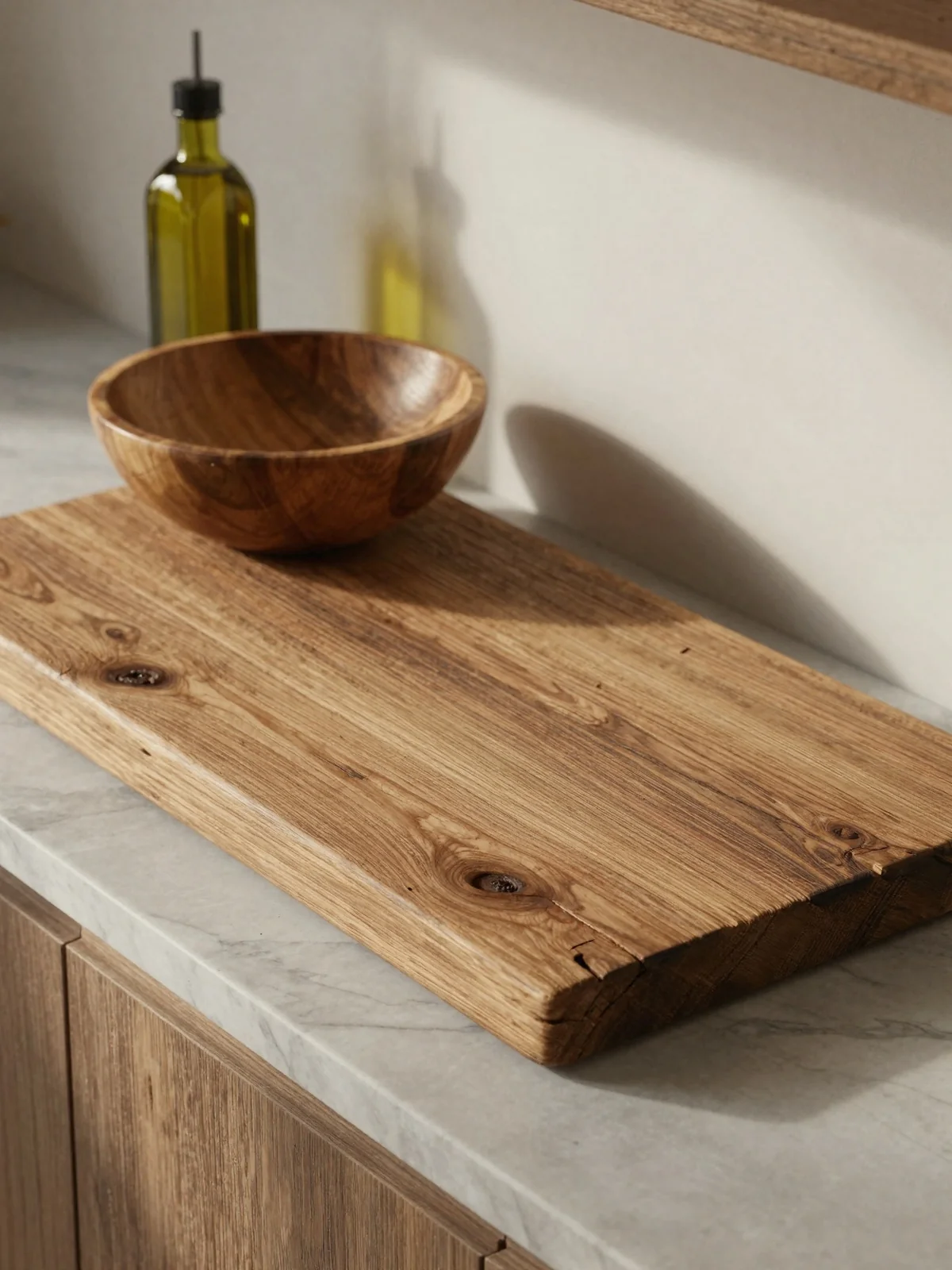 Reclaimed Wood Accent - kitchen counter styling ideas