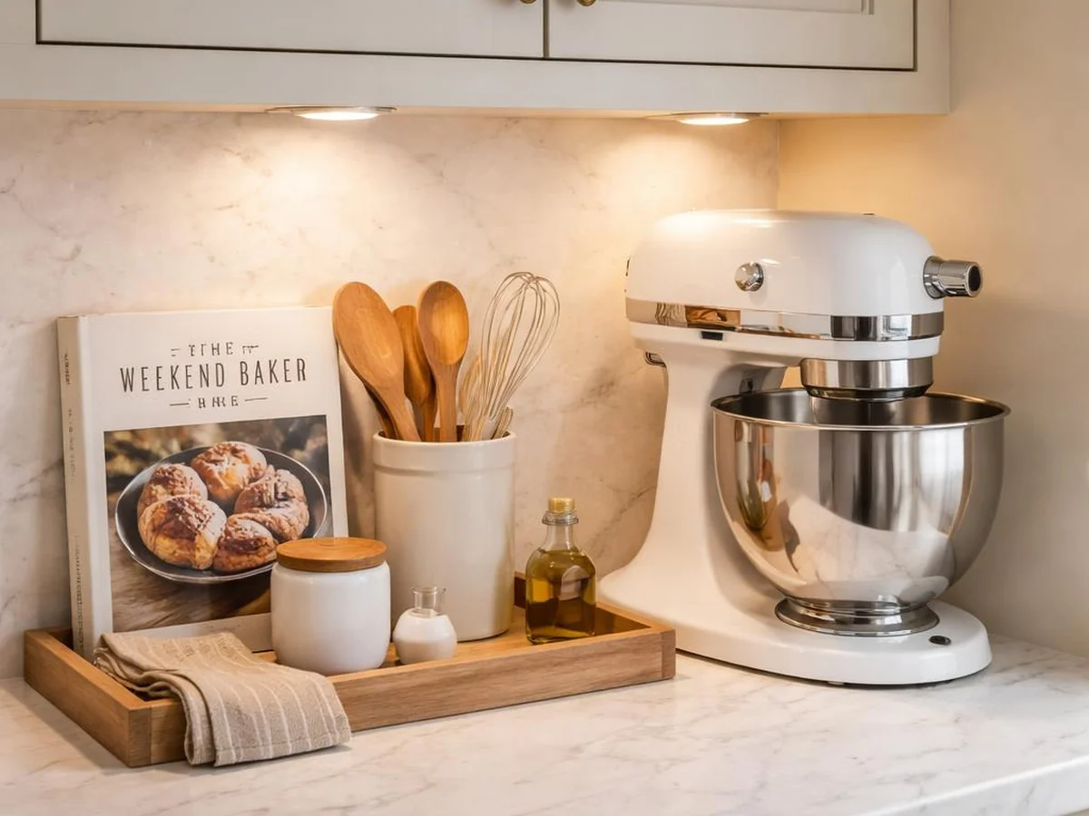 Stand Mixer Corner - kitchen counter styling ideas