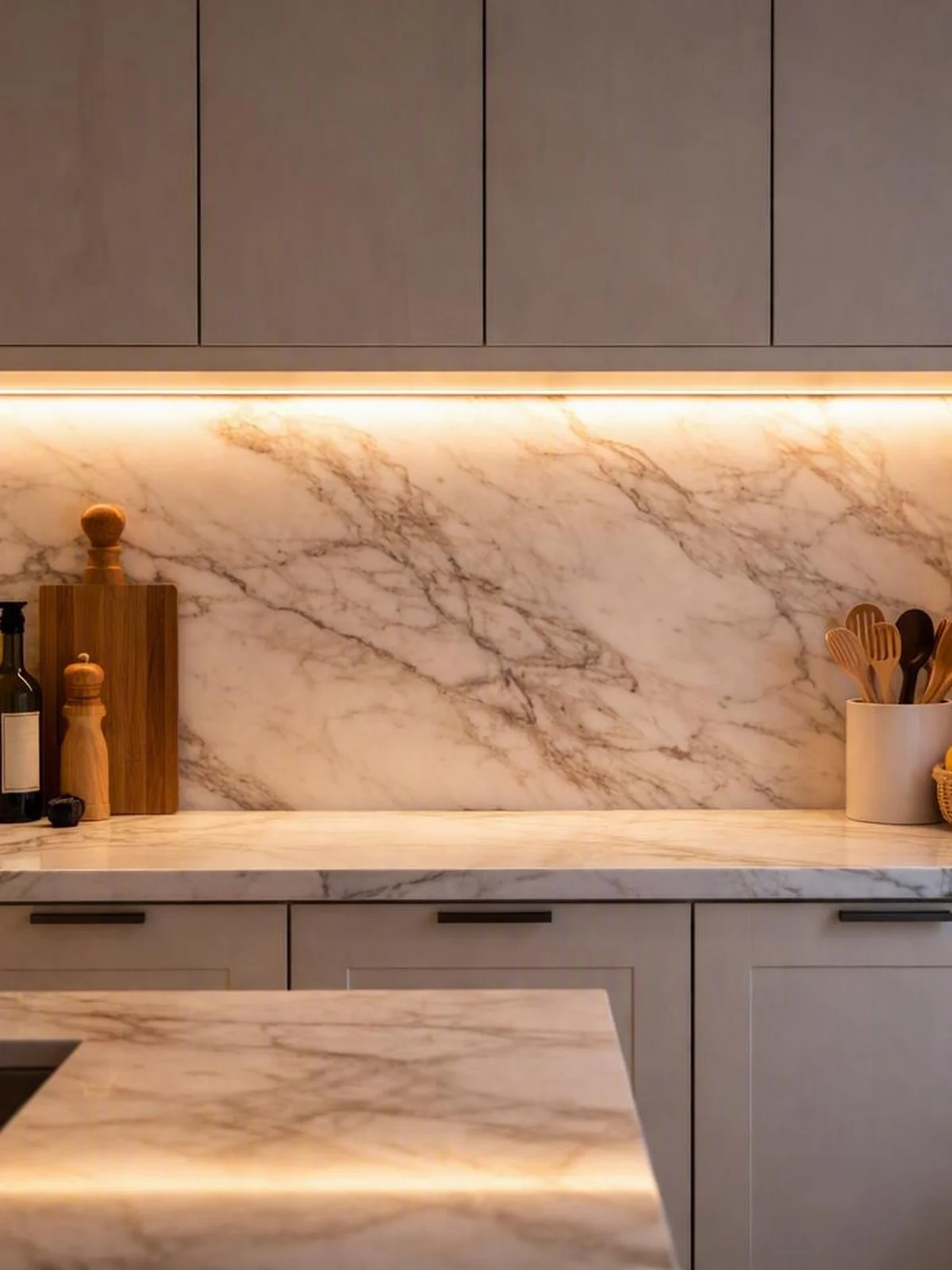 Under-Cabinet Lighting - kitchen counter styling ideas