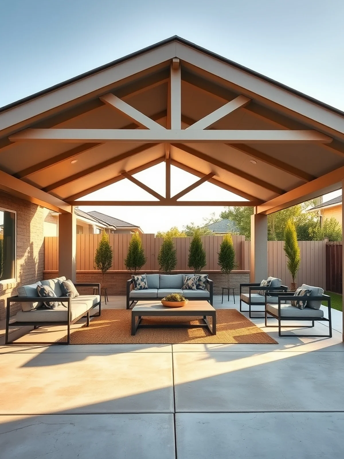 Covered Patio Design - outdoor living room ideas