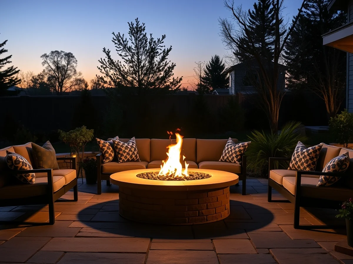 Cozy Fire Pit - outdoor living room ideas