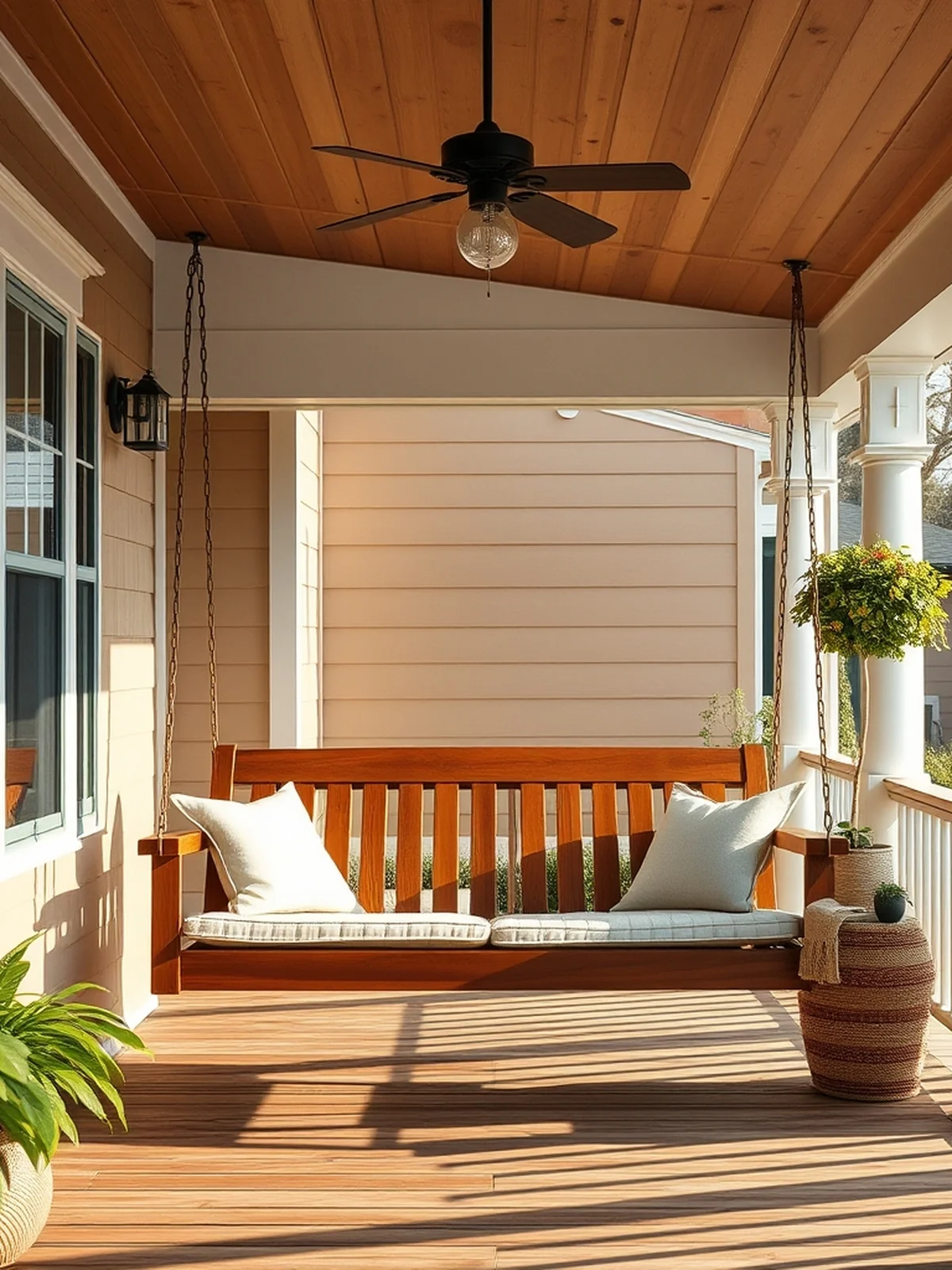 Cozy Porch Seating - outdoor living room ideas