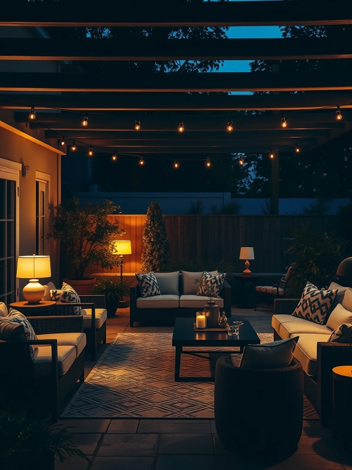 Living Room Ambient Lighting - outdoor living room ideas