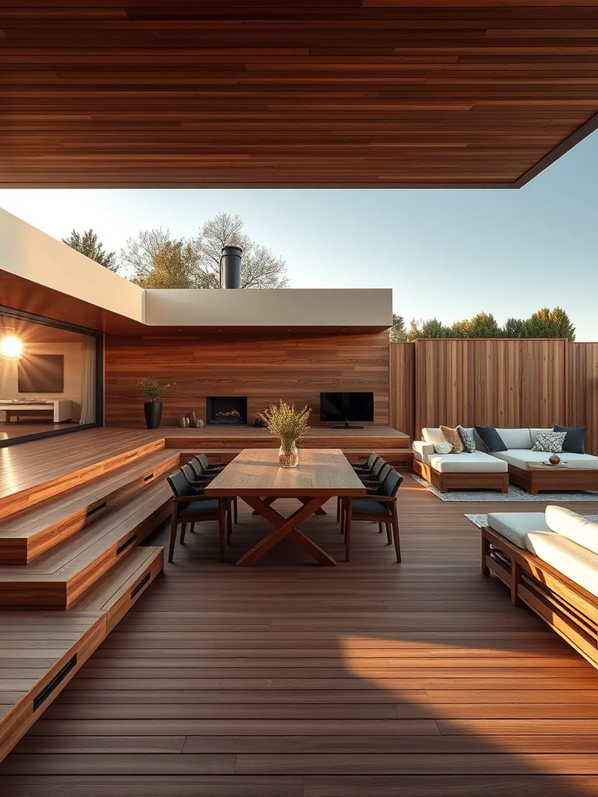 Luxury Deck Design - outdoor living room ideas