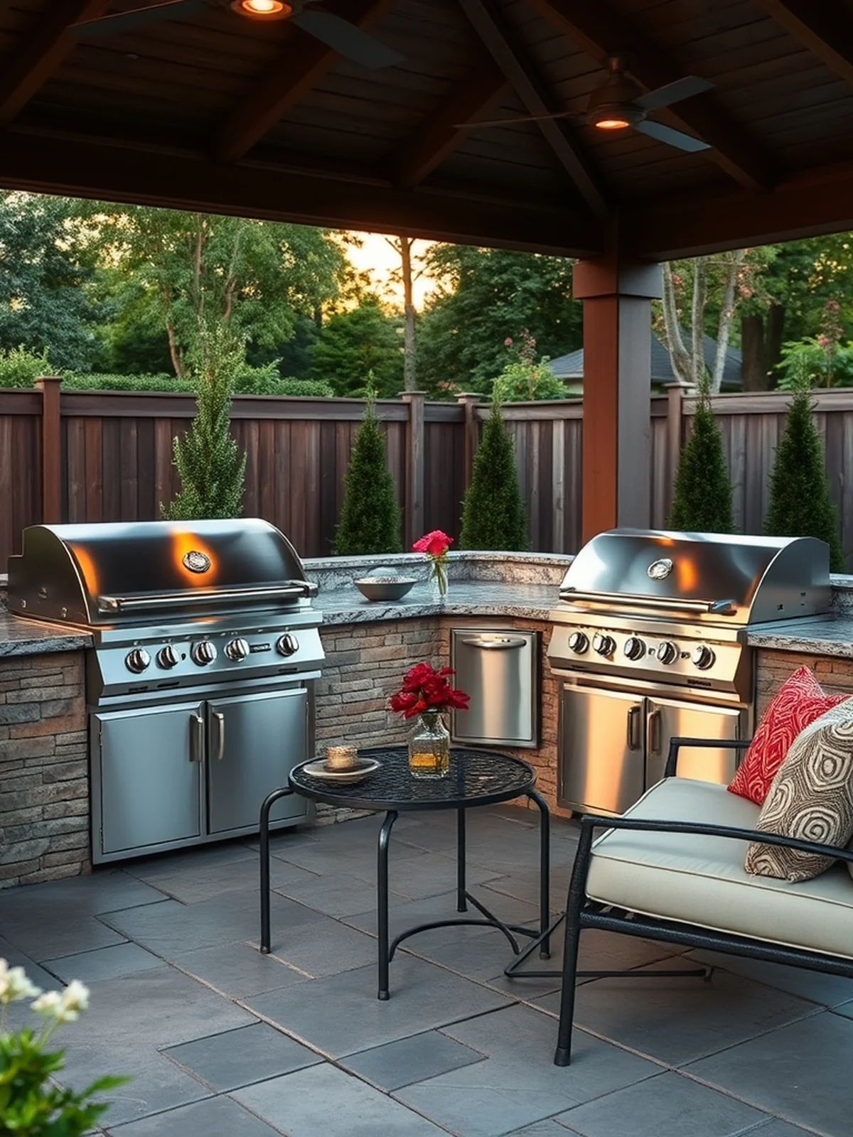 Outdoor Kitchen Lounge - outdoor living room ideas