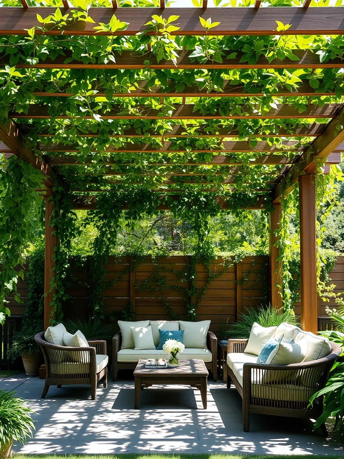 Pergola Lounge Ideas - outdoor living room ideas