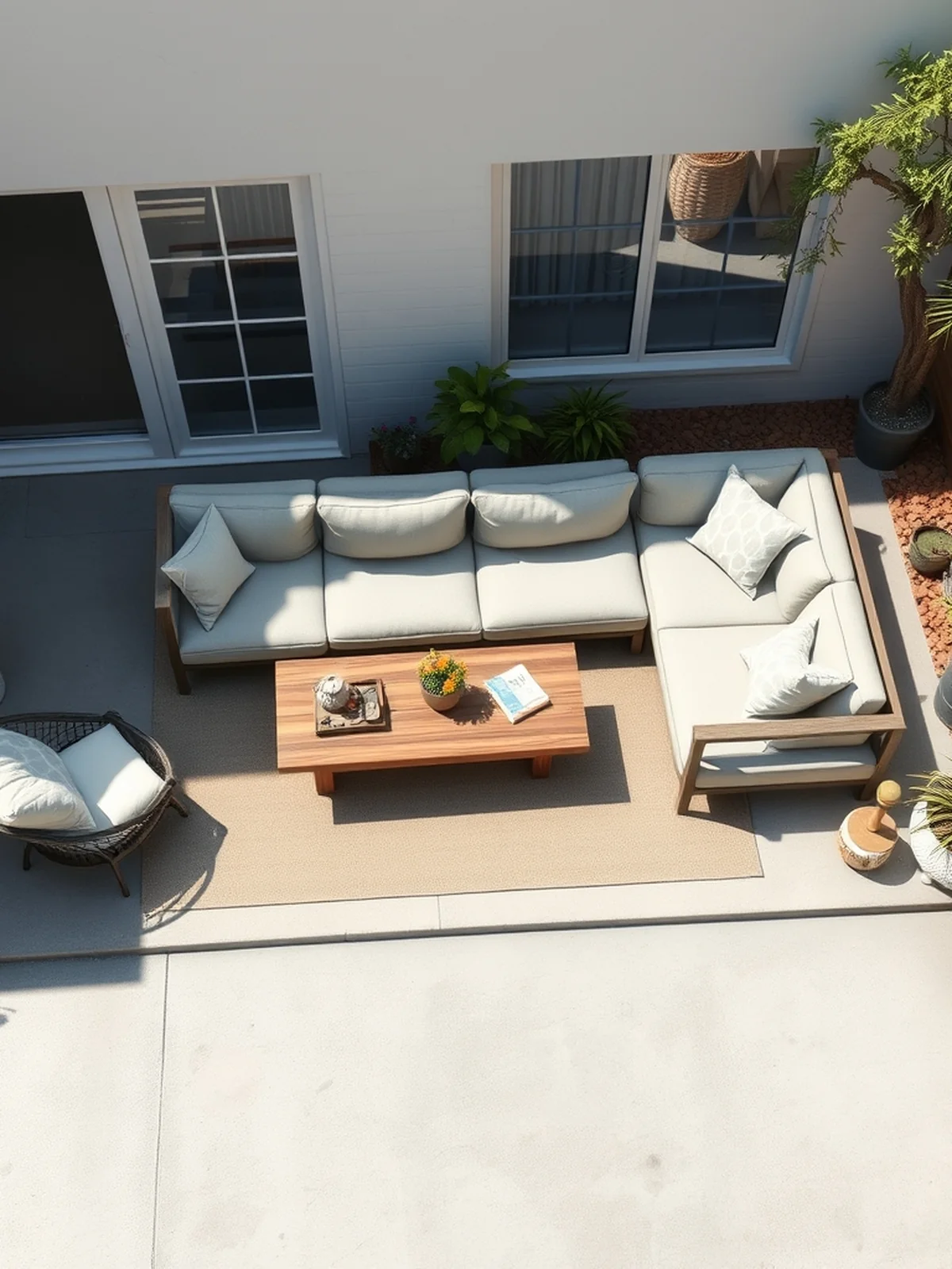 Small Patio Styling - outdoor living room ideas