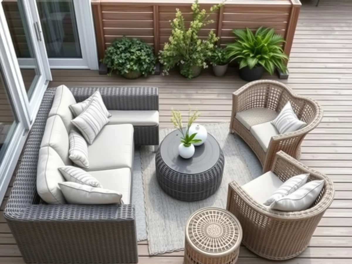 Wicker Furniture Sets - outdoor living room ideas