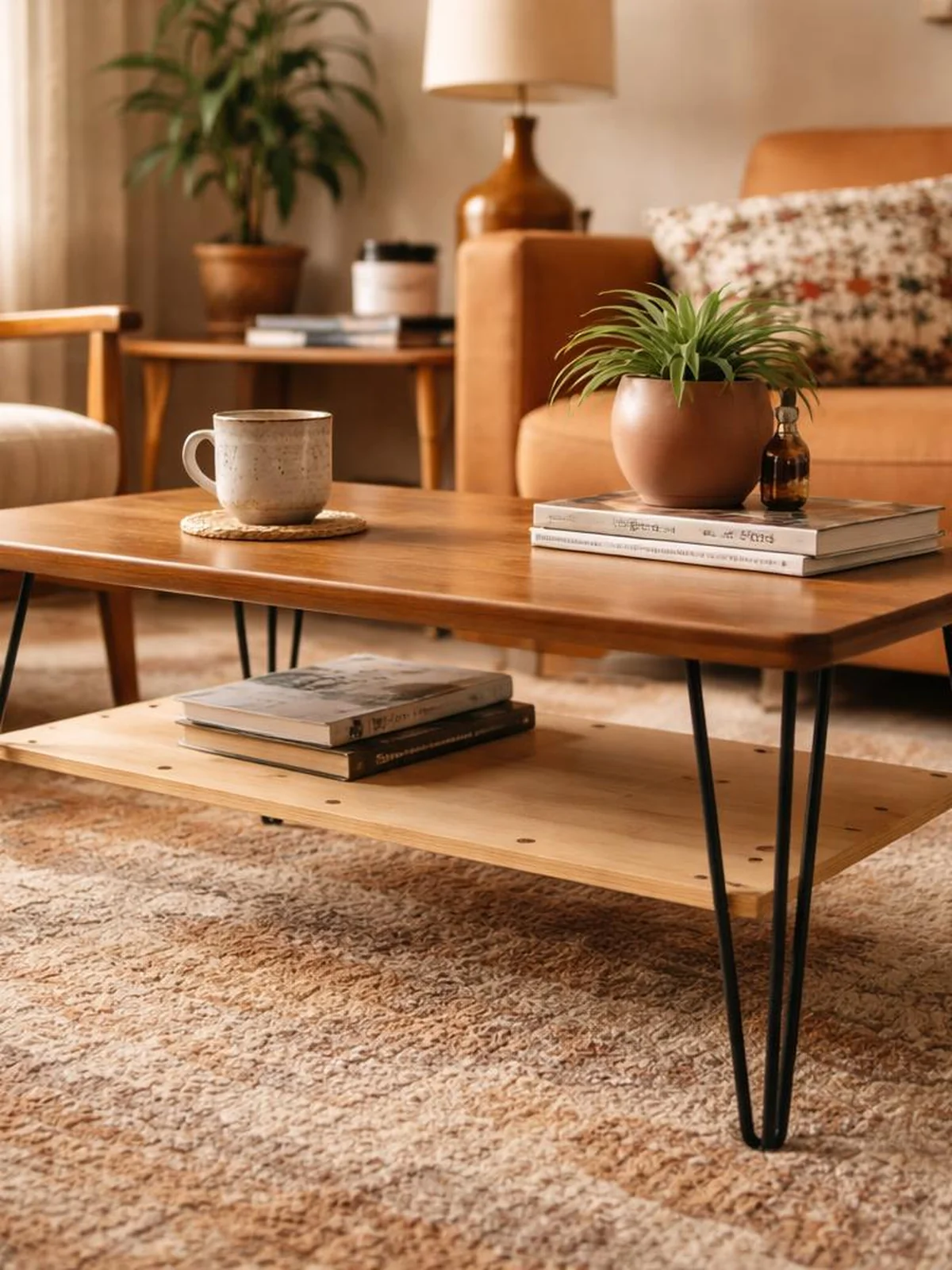DIY Hairpin Leg Makeover - Retro Coffee Table Ideas