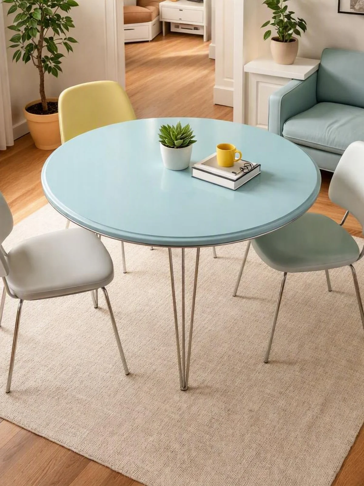 Round 50s Laminate Table - Retro Coffee Table Ideas