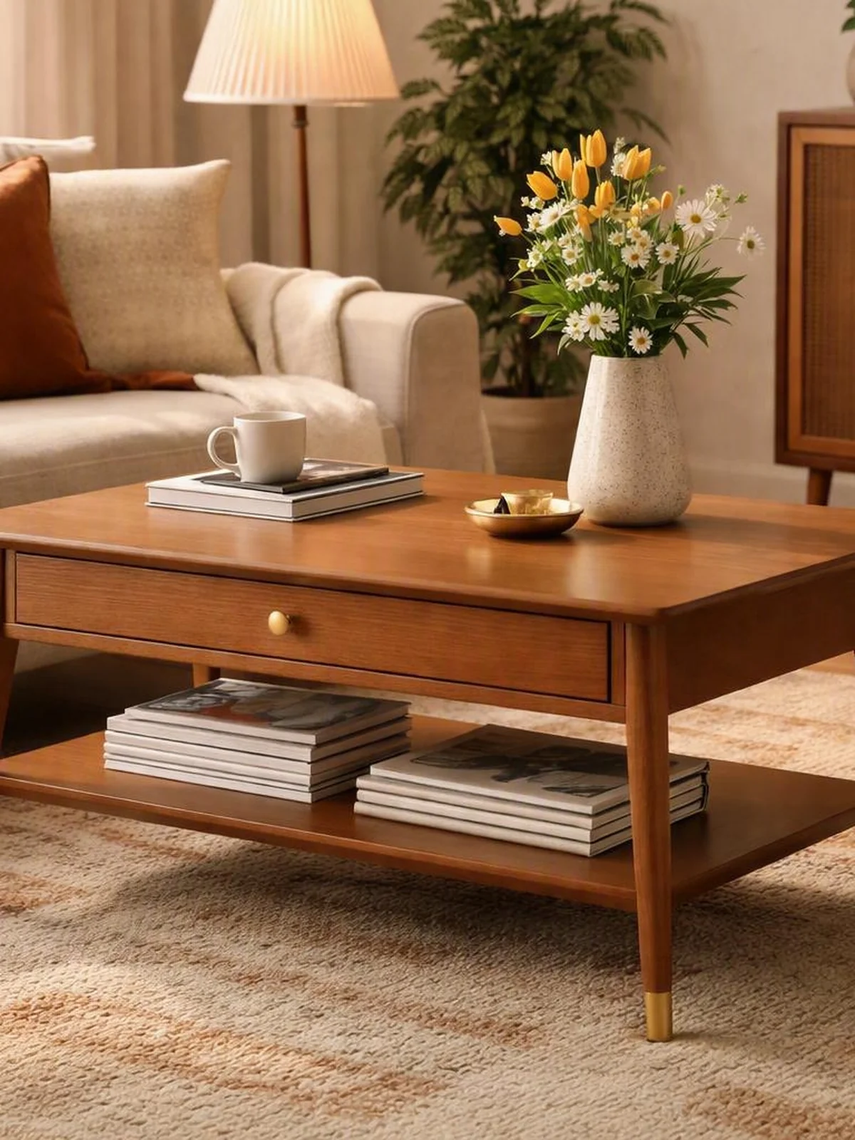 Two-Tier Storage Table - Retro Coffee Table Ideas