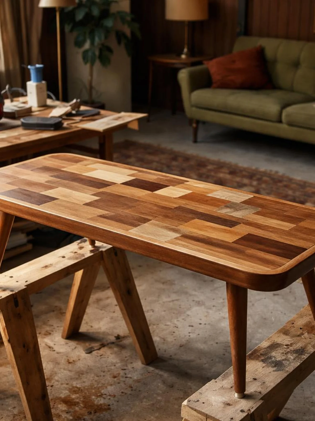 Upcycled Veneer Table - Retro Coffee Table Ideas